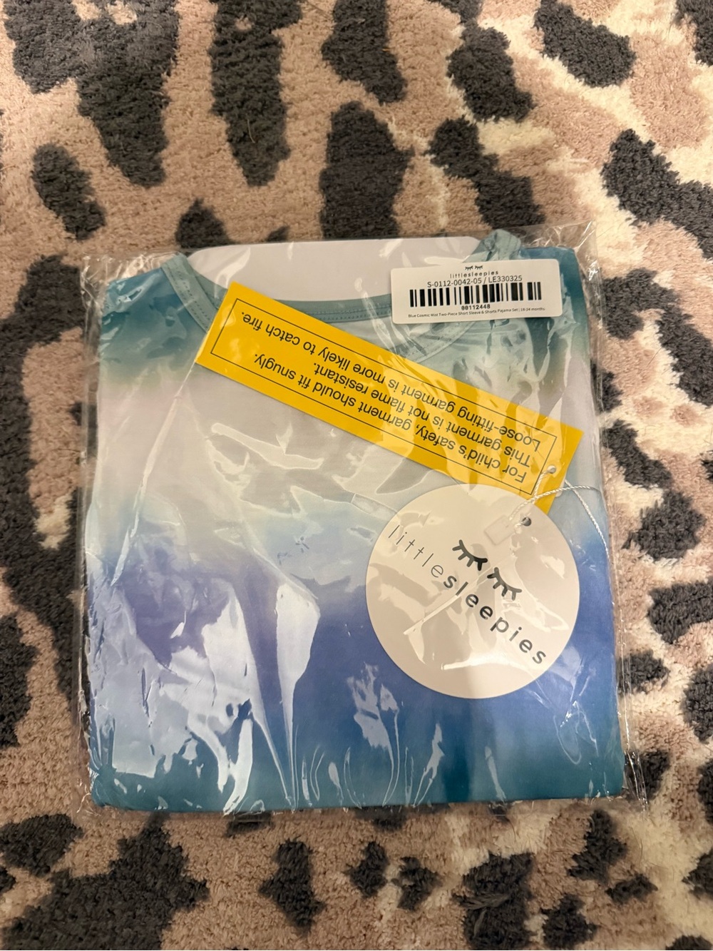 Little Sleepies blue cosmic mist short sleeve set